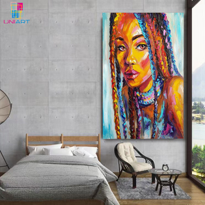 UNIART-<span class=keywords><strong>Portrait</strong></span> de <span class=keywords><strong>femme</strong></span>, visage de <span class=keywords><strong>femme</strong></span>, <span class=keywords><strong>peinture</strong></span> à l'huile sur toile, tableau d'art mural, pour la décoration intérieure - Product Image 4