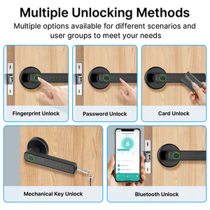 SDK lập trình bán buôn sản phẩm bán nhà thông minh iốt thiết bị tuya Bluetooth kích hoạt cửa xử lý với khóa - Product Image 5