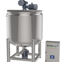 Mélangeur homogénéisateur de liquides de qualité GMP pour usine, capacités 5L, 50L, 100L, 200L, 500L, 1000L
