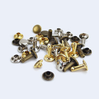 Deepeel BF236 Rivets ronds en cuivre 5/6/7/8/9/10mm pour artisanat du cuir DIY, chaussures, vêtements, sacs, décoration