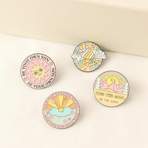 Phrases inspirantes épingles en émail Cool Girly Sunshine revers sac à dos épingle à chapeau pour jeans, vestes, sacs, robe, chaussures - Product Image 2