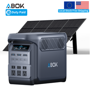 ABOK 1800W 1024Wh LiFePO4 Portable Power Station <b>Solar</b> <b>Generator</b> 100V 120V 230V Multi Voltage US EU Plug for Home Camping - Product Image 1