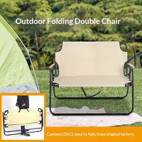 Chaise pliante d'extérieur légère et portable, design ergonomique avec accoudoirs, chaise double pour les fêtes et les plages