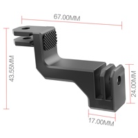 Support de montage vertical et horizontal en alliage d'aluminium pour GoPro 13 12 11 10 9 avec logo gravé au laser