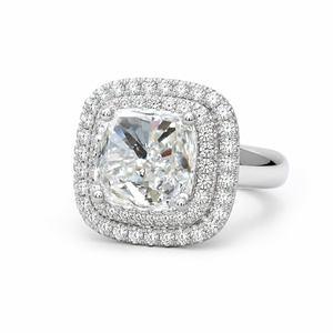 Anello quadrato con artiglio di tigre per donna, gioielli alla moda scintillanti - Product Image 1
