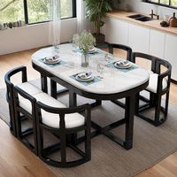 Luxuriöser Massivholz-Klapptisch Quadratisch Modernes Wohnmöbel für Küche Kleiner Esstisch 1 Tisch 4 Stühle