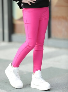 Pantalon court uni slim passe-partout, Leggings couleur bonbon pour filles, Collants pour enfants et jeunes filles - Product Image 5