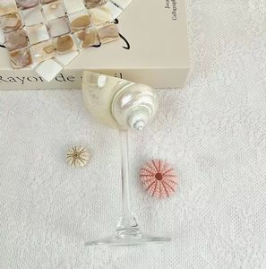 Nicho creativo Vintage pintado a mano para copas de champán y flautas Cute Natural Conch Metal Ice Cream Cups Low Tamps - Product Image 4