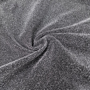 Venta caliente brillo metálico estiramiento Lurex tela plata oro textil para Bikini traje de baño playa proveedor al por mayor - Product Image 3