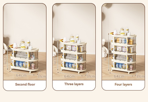 Biểu Tượng Tùy Chỉnh 3 Lớp Nhà Tổ Chức Giỏ Hàng Phong Cách Quần Áo Đồ Chơi Trong Suốt Có Thể Gập Lại Lưu Trữ <span class=keywords><strong>Container</strong></span> Với Bánh Xe - Product Image 6