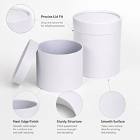 Boîte en papier rigide cylindrique de luxe personnalisée avec couvercle séparé, impression de logo personnalisée, tube en papier pour emballage de bougies, de parfums et de cadeaux