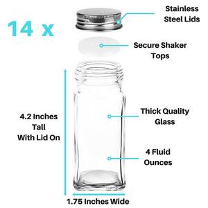 Mini pot à <span class=keywords><strong>sauce</strong></span> <span class=keywords><strong>en</strong></span> <span class=keywords><strong>verre</strong></span> vide transparent de 4oz avec couvercle <span class=keywords><strong>en</strong></span> métal, poivrière et récipient à <span class=keywords><strong>sauce</strong></span> chili pour barbecue - Product Image 4
