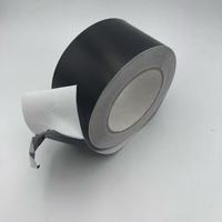 Échantillon gratuit de ruban adhésif en aluminium noir renforcé conducteur résistant à la chaleur de haute qualité pour réfrigérateur