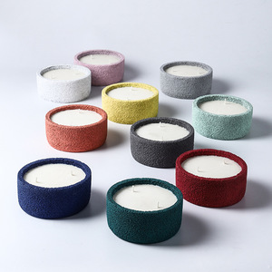 Nuovo Design coppetta candela in ceramica con portacandele profumate coppa di cemento corallo per aromaterapia - Product Image 2