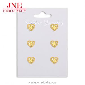 En los pendientes de viento 18K 24K chapado en oro Corazón de amor y florecido tienen temperamento fresco y personalidad coreana <span class=keywords><strong>Wild</strong></span> Net Red - Product Image 2