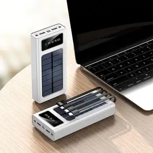 Lieferant Tragbarer Handy-Akku Schnell ladung Hoch leistungs geladene Solar Power bank Herstellung Niedriger Preis Mit Kabel/