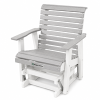 Fauteuil d'extérieur en plastique recyclé HDPE au design contemporain et durable pour jardin, parc, terrasse et porche