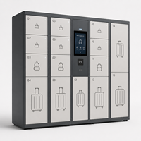 Casillero Inteligente para Almacenamiento de Equipaje, Casillero Electrónico de Autoservicio con Pantalla Táctil para Hotel, Centro Comercial u Oficina