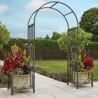 Arche de jardin décorative en métal pour allée extérieure, portail de parc, aménagement paysager, ou porte de mariage