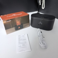 Diffuseur d'arômes avec simulation de flamme de cheminée, 7 lumières colorées, humidificateur ultrasonique à huiles essentielles pour la maison et le bureau