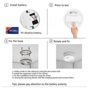 Detektor asap inframerah 9V, pendeteksi asap WiFi perlindungan api rumah - Product Image 6