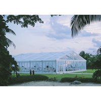 Tentes de réception grand format résistantes aux UV, tentes de mariage blanches de luxe pour événements en plein air
