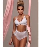 ZZYUP 5140 최신 여성 섹시한 란제리 바디 슈트 레이스 Babydoll 와이어 무료 화이트 브래지어 끈 화이트 세트 Babydoll 속옷 g-문자열