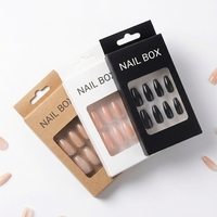 Emballage personnalisé pour faux ongles avec logo, boîte esthétique à fenêtre pour petites entreprises, idéale pour les cadeaux de mariage