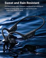 X5 Earphone Bluetooth Konduksi Tulang Headset Nirkabel Pengait Telinga Ganda IPX6 Olahraga Lari
