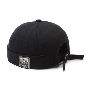 Versátil Unisex Retro Streetwear Hip-hop Yuppie gorra Sin borde sombrero tejido impreso gorra de punto ajustable elegante Casual Skullcap - Product Image 3