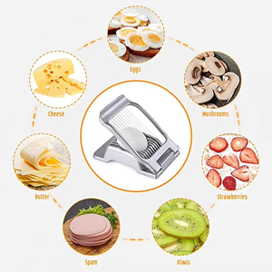 Tranche-œufs en aluminium robuste - Gadget de cuisine antirouille parfait pour trancher les œufs durs, les kiwis, les fraises et les champignons - Product Image 2