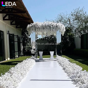 LEDA Wedding Furniture Stainless Steel silver Wedding <b>Backdrop</b> for Wedding Events <b>Backdrop</b> Party Photography Background - Product Image 3
