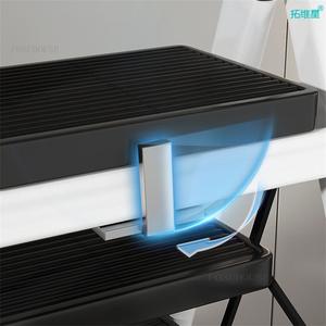 Usine directement échelle pliante domestique escabeau multifonctionnel à chevrons escabeau de sécurité épaissi escabeau avec <span class=keywords><strong>table</strong></span> à outils - Product Image 3