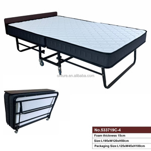 折りたたみ式簡易ベッドマットレス 15cm 折りたたみ式フレーム 耐久性のある金属製 モダンデザイン ホテル寝室 アパート 学校 簡単収納 - Product Image 4