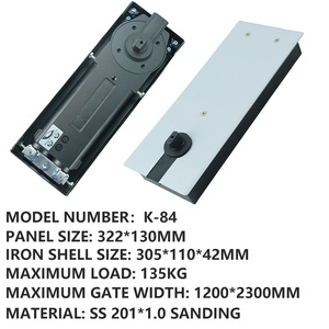 Cửa kính phụ kiện thép không gỉ Bảng điều chỉnh Heavy Duty đôi hành động tự đóng cửa màu đen tầng mùa xuân Glass kẹp - Product Image 2