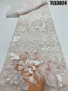 Magnifique tissu de dentelle à paillettes brodé autrichien teint en fil design aso oke pour les femmes sud-africaines tenues de robe de soirée - Product Image 5