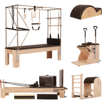 Máquina de Pilates Reformer Comercial de Madera de Roble para Práctica de Pilates