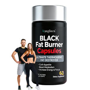 食欲抑制サプリメント卸売販売：食欲抑制、代謝促進、エネルギー＆集中力向上、ブラックファットバーナーカプセル - Product Image 1