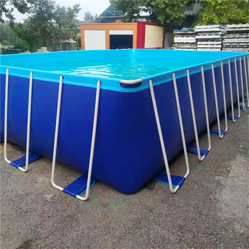 फैशन डिजाइन स्टील और पीवीसी लाइनर स्विमिंग पूल ऊपर जमीन Inflatable स्विमिंग पूल