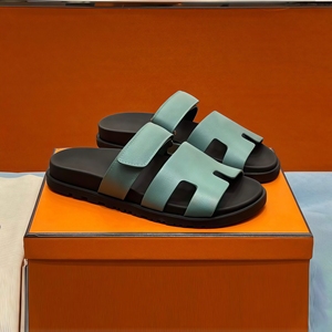 Sandali di Lusso Firmati, Ciabatte Piatte in Vera <span class=keywords><strong>Pelle</strong></span> per Uomo e Donna - Product Image 4