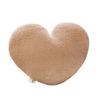 Coussin décoratif en peluche rose à motif floral style Instagram, design trèfle à quatre feuilles, décoration minimaliste moderne pour la maison, canapé de bureau, en forme de cœur