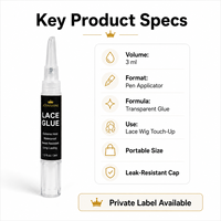 Fabricant de colle pour perruques en marque privée OEM, adhésif transparent pour dentelle, résistant à l'eau, forte tenue pour perruques à dentelle frontale