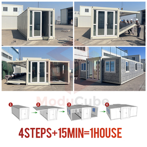 บ้านคอนเทนเนอร์แบบขยายได้ Moducube 3 4 5 ห้องนอน ขนาด 40 ฟุต พร้อมพลังงานแสงอาทิตย์ บ้านขนาดเล็กพับเก็บได้สำหรับใช้งานกลางแจ้งในยุโรป - Product Image 3