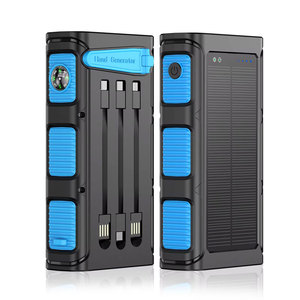Banque d'alimentation solaire d'urgence <span class=keywords><strong>pour</strong></span> l'extérieur, <span class=keywords><strong>dynamo</strong></span> manuelle <span class=keywords><strong>portable</strong></span>, chargeur USB à manivelle, banque d'alimentation - Product Image 1