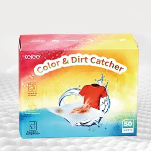 Gelee lembar penangkap warna Laundry Catchers warna untuk mesin cuci pengambil warna lembar cucian