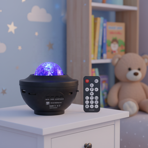 ไฟโปรเจคเตอร์ลายกาแล็กซี่แบบเสียบปลั๊ก USB 5V พร้อมลำโพงเพลง ไฟกลางคืน LED พร้อมรีโมทคอนโทรล สำหรับห้อง - Product Image 6