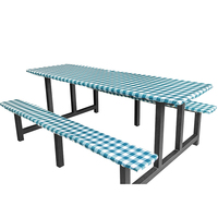 Nappe de table de pique-nique extérieure imperméable en PEVA écologique de luxe, housse de table plate élastique pour la maison, vaut le prix