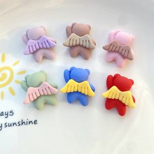 Accesorios <span class=keywords><strong>de</strong></span> Manicura DIY con Diseño Kawaii <span class=keywords><strong>de</strong></span> Paso Sico, Adornos <span class=keywords><strong>de</strong></span> Resina con Forma <span class=keywords><strong>de</strong></span> Oso y Alas Coloridas para Decoración <span class=keywords><strong>de</strong></span> <span class=keywords><strong>Uñas</strong></span>, 22*27mm, DIY 3D - Product Image 2