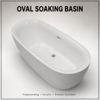 Baignoire ovale autoportante en acrylique pour hôtel Baignoire intérieure portable au design moderne Baignoire pour salle de bain Nouvel appartement européen