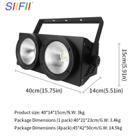 Lumière de studio LED 2*100W CW/WW, lumière blinder LED pour mariage, fête, club, éclairage de scène